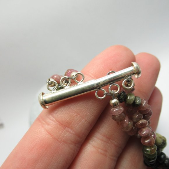 Braided Watermelon Tourmaline bracelet - Picture 12 of 16